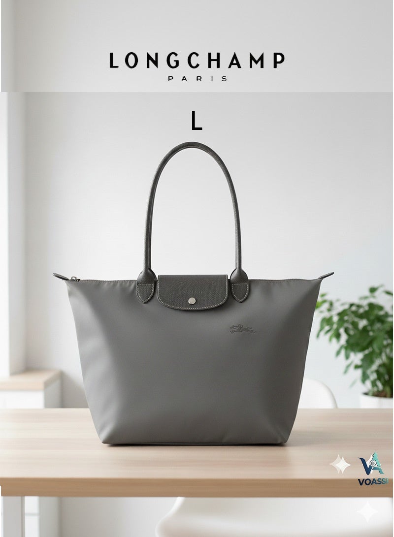 لونغ حقيبة لونشامب نسائية صغيرة كبيرة بالرمادي الغرافيتي - Image 1